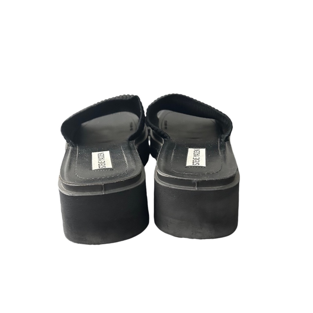 Steve Madden Black Bennet Platform Fabric Slides Sandals Size 9.5 - Picture 5 of 11